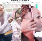 3 Pcs Slick Back Hair Brush Set with Edge Brush, Rat Tail Comb, Bristle Brush, Teasing Brush Set for Smoothing Baby Hair & Flyaways (pink) - Image 2