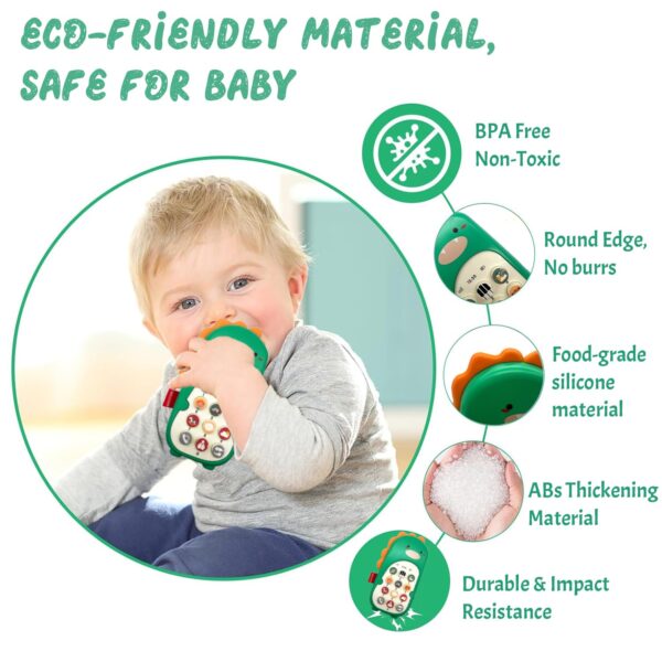 Baby Phone Toy,Baby Cell Phone Toy,Dinosaur Phone Toy,Pretend Phones Toys For Toddlers,Baby Cell Phone Toy With Early Education & Music,Musical Toy For Toddlers Kids,Baby Toy 1 Year Old - Image 5