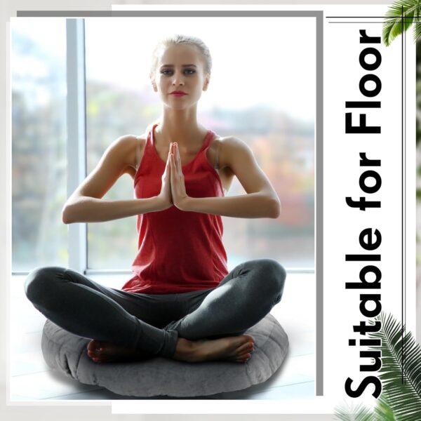 Jerify Round Floor Pillows Cushions 22 x 22 Inch Meditation Floor Pillow Large Floor Pillow for Kids Adults Meditation Cushion Large Pillows for Floor Seating Gift for Christmas (Light Gray,12 Pcs) - Image 7