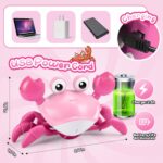 Toyzey Baby toys for 1-3 Year Old Crawling Crab Toy for 0-6 Months Baby Sensory Toys for Baby Age 1-3 Baby Gift 6 Months Plus Dancing CrabToy Baby Age 6-12 Months Tummy Time Toys 0-12 Months Baby Gift - Image 6