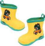 SEAUR - Girls Wellies Toddler Rain Boots Kids Wellington Boots Cute Patterns Boys Wellies Non-Slip Outdoor Shoes