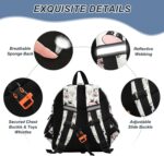 ISAOA Toddler Backpack with reins, Kids Anti-Lost Rucksack with Safety Harness,Doodle Cow with Flower Backpack for Boys and Girls Baby Preschool Mini Bag with Leash,S - Image 4