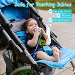 JoyLife Silicone Dummy Clip for Baby Boys and Girls, Food Grade Pacifier Clips Sippy Cup Strap, Adjustable Stroller Strap Hanging Toys Applies to high Chair Cribs Car Seat Toy Safety Straps 5PCS - Image 2