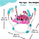 Bright Starts Disney Baby Minnie Mouse Peekaboo Activity Jumper with Lights and Melodies, 8 Toys, 4 Adjustable Positions, Ages 6 Months + - Image 5