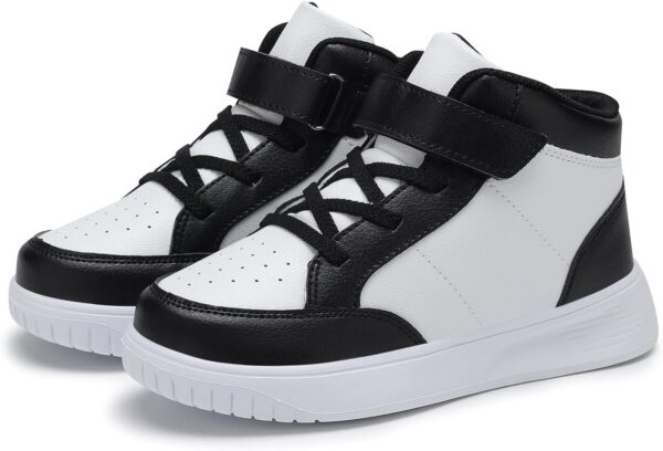 RTOUNT Kids Trainers Boys High Top School Tennis Sneakers for Girls Running Adjustable Strap Shoes - Image 7