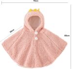 TINAYAUE Hooded Cloak Cloaks Warm Knitted Poncho Toddlers Lamb Wool Cape Poncho Coat Hoodies Winter Halloween Cape Snowsuit Outwear Hooded Wool Blend Capes for Boys Girls Baby - Image 2