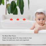 Bathtub Splash Guard Kids, Play Shelf Area Toy Tray Caddy Holder, Splash Proof Bathtub Water Guards Shelf, Storage Suction Cups Attach to Bath Tub for Toddlers Kids Baby - Image 4