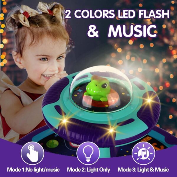 Kids LED Sit & Spin Toy with Music - 360 Spinning Seat for Toddlers & Kids, Ages 18+ Months, Birthday Gift for Girls & Boys - Image 2