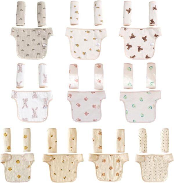 Psdndeww Infant Toddler Saliva Towel Feeding Burp Cloths Baby Bib Waist Stool Carrier Protective Cover Pad - Image 3