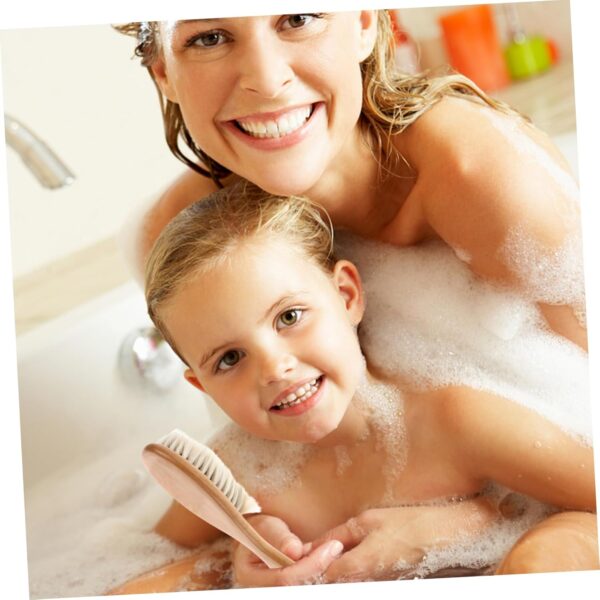 SHOWERORO Children's Baby Wooden Hair Brush Set Toddler Wool Brush Comb for Gentle Scalping and Hair Care - Image 7