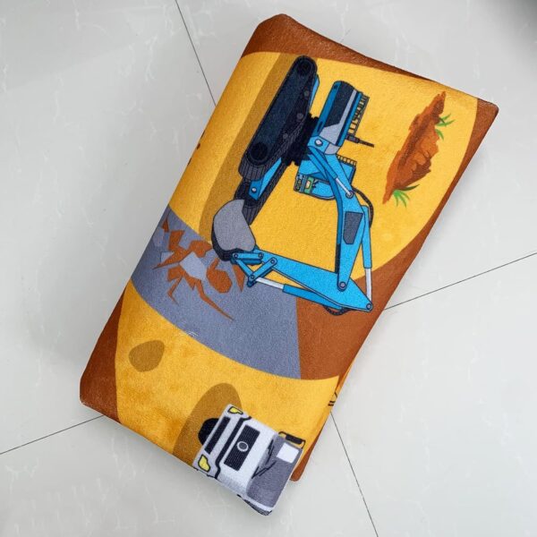 USTIDE Large Round Kids Rug Construction Vehicles Playroom Rug Digger Mixer Car Rug Nonslip Washable Rug Bedroom Kids Room Nursery,63inch - Image 5