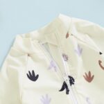 Beauace Baby Boy Swimsuit Long Sleeve Zipper Animal Print Romper Toddler Bathing Suit Toddler Girls Swimwear Outfit with Sun Hat - Image 4