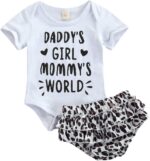 Newborn Infant Baby Girl Clothes Romper Shorts Set Summer Short Sleeve and Bloomers Shorts Headband Infant Outfit Set