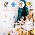 Coriver Pram Toys, Spiral Pram Toys for Babies, Baby Spiral Activity Hanging Toys with Music Box, Baby Toys for Car Seat Stroller Cot, Baby Pram Toys for Newborn 0 3 6 Months-Pink - Image 4