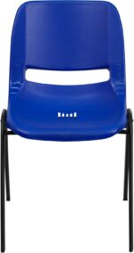 Flash Furniture 5 Pack HERCULES Series 440 lb. Capacity Kid's Navy Ergonomic Shell Stack Chair with Black Frame and 12" Seat Height - Image 5