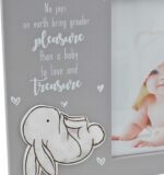 Set of 2 New Baby Photo Frames Unisex White/Grey Nursery Baby Shower - Image 3