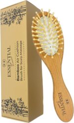 Essentials Encore Bamboo Baby Air Cushion Brush for Massage - Soft Bristle Hairbrush for Newborn and Infant - Gentle Scalp Stimulation - Baby Brush and Comb Set Newborn - Baby Hair Brush and Comb Set