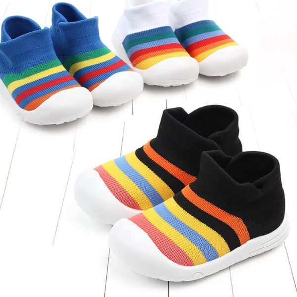 CAJJ Boy Girl Sneakers Slip on Shoes Knit Shoes Baby First-Walking Shoes Unisex-Child Sock Shoes Breathable Athletic Lightweight Walking Running Shoes Trainers for Toddler - Image 6
