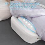 GOENDR Pregnancy Pillows for Sleeping, Upgraded Memory Foam Maternity Pillow for Pregnant Women, Pregnancy Wedge Pillow with Removable, Washable Cover, Support for Belly, Back, HIPS (White) - Image 3