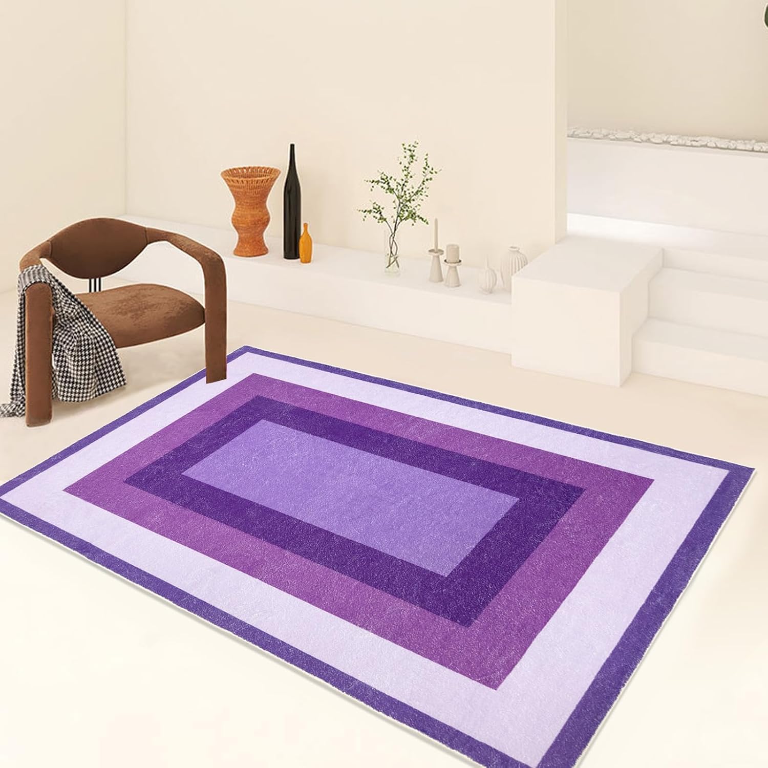 71CmytWOHsL._AC_SL1500_.jpg USTIDE Purple Kids Playroom Rug Area Rug Nonslip Washable Rug Lovely Mysterious Carpet Nursery Bedroom Rug,Indoor - Image 1