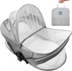 Blue Zeri Portable Baby Bed Lightweight & Compact - Travel Bassinet for babies -Baby Bassinet Newborn - Baby Travel Crib - Baby Nest Pod Newborn - Baby Camping Bed