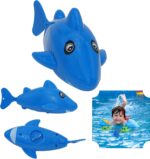 14.5cm Sea Animal Baby Bath Toy Dolphin Figurine Toy for Babies Wind Up Bathtub Toys Floating Swimming Pool Toys for Toddlers 18+ Months