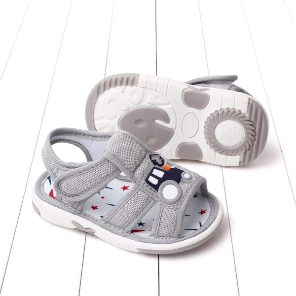 Cocila Toddler Sandals Boys Girls Summer Children Infant Toddler Shoes Girls Sandals Flat Bottom Anti Open Toe Non Slip Breathable Soft Comfortable Cartoon Car Toddler Boys Wide Sandals - Image 7