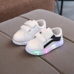 Light Up Soft Sole Sneaker for Toddler Baby Girls Open Toe Led First Walking Sport Shoes Outdoor Non Slip Athletic Shoes Girls Light Up Shoes Toddler Shoes Kids Girl - Image 6