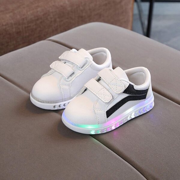 Light Up Soft Sole Sneaker for Toddler Baby Girls Open Toe Led First Walking Sport Shoes Outdoor Non Slip Athletic Shoes Girls Light Up Shoes Toddler Shoes Kids Girl - Image 6