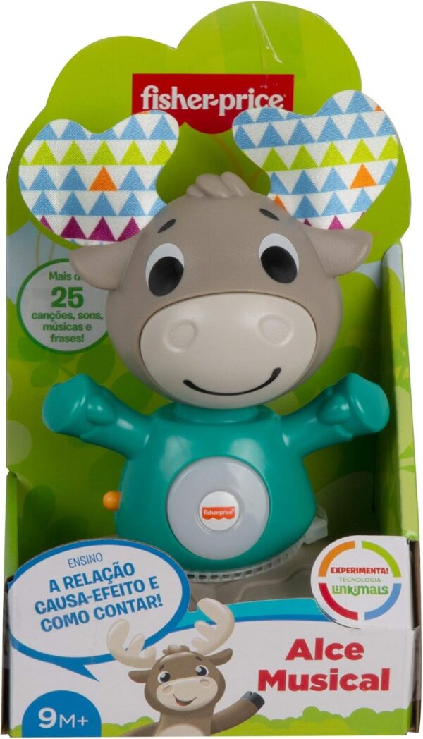 Fisher-Price Linkimals Musical Moose, Baby Toy, Product in Portuguese (Mattel GRB27) - Image 9