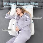 GOENDR Pregnancy Pillows for Sleeping, Upgraded Memory Foam Maternity Pillow for Pregnant Women, Pregnancy Wedge Pillow with Removable, Washable Cover, Support for Belly, Back, HIPS (White) - Image 5