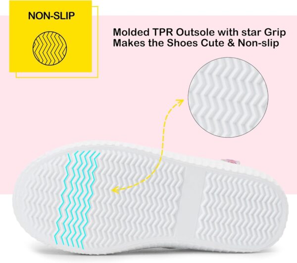 Unisex Kids Canvas Shoes Toddlers Sneakers Breathable Slip-on Trainers Pumps Plimsoles for Boy and Girls - Image 4