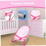 Doll Car Seat Baby Doll Car Seat Foldable Doll Car Seat Strong Plastic ＆ Fabric Doll Stroller Pretend Play Toys Baby Doll Accessories for Girls 4 Years+ - Image 2
