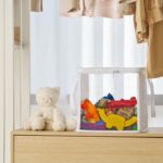 holay 2-Pack 12" Cube Storage Bins [White] - 27L Capacity PVC Boxes Transparent Lid & Handles - Durable & Foldable - Multi-Purpose Toy, Clothes, Blocks Organizer for Kids, Toddlers, Playroom (Large) - Image 6