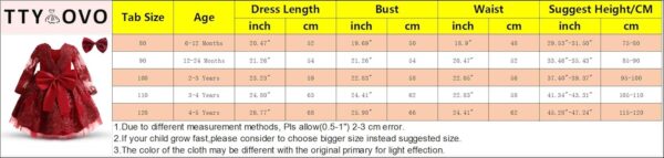 TTYAOVO Baby Girl Flower Long Sleeve Princess Party Dress - Image 7