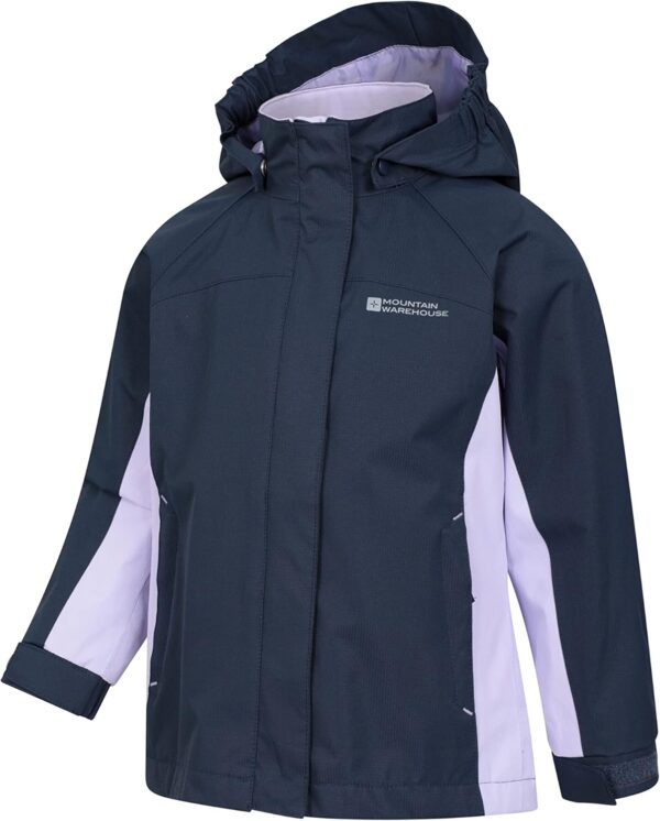 Mountain Warehouse Shelly II Kids Waterproof Jacket - Taped Seams Childrens Rain Coat, Adjustable Cuffs, Boys & Girls - For Camping, Walking & Outdoors - Image 4