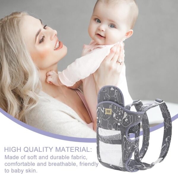 Toddler Hip Carrier, Baby Soft Carrier, 4-in-1 Carrier, Light and Airy Baby Carrier, Front and Back Carry Baby Holder with Adjustable Waist Belt and Ergonomic Seat for to Toddler - Image 8