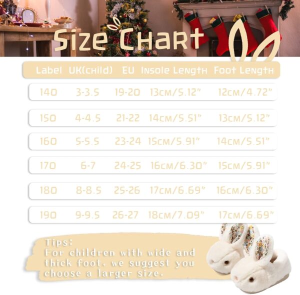 Hitopteu Kids Slippers Boys Girls Cute Bunny Slippers Winter Plush Warm House Shoes Soft Anti-Slip Novelty Rabbit Slippers for Toddler - Image 5
