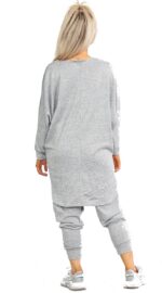 Elite Pleasure Womens 2 Piece Pregnancy Tracksuit Set High Low Top & Bottoms Maternity Casual Loungewear Sweatshirt Ladies Drawstring Pajama Set Nightwear - Image 2