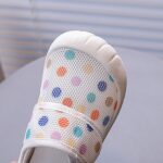 Boys Toddler Trainers Size 10.5 Pram Shoes Summer New Hollowed Breathable Mesh Shoes Boys Baotou Anti Kick Sandals Girls Solid Color Beach Shoes Kids Trainers Girls Size 12.5 Shoes School - Image 2