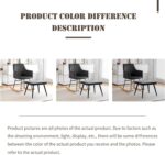 BTM Rocking Chair for Nursery, Rocking Chair with Footstool & Soft Cushion & Solid Wood Legs, Single Recliner, Lounge Chair for Living Room Bedroom/Office/Patio, Dark Grey - Image 7