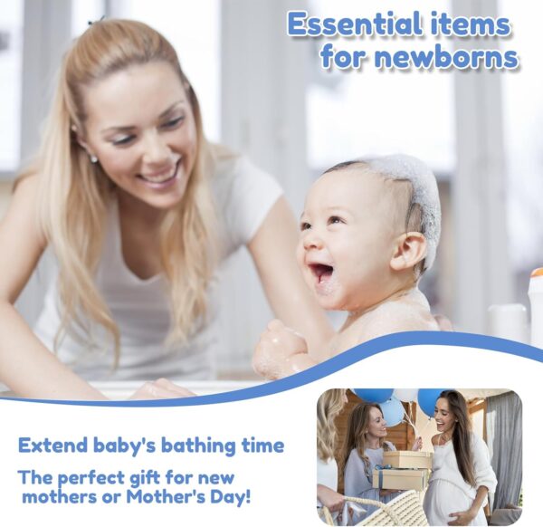 2Pcs Baby Bath Kneeler and Elbow Rest Pad Set,Comfortable Foam Bath Kneeling Pad, Non-Slip Bath Tub Elbow Pad with 4 Organizer Pockets, Washable Baby Bath Cushion Bath Kneeling Pad for Toddler (Grey) - Image 7