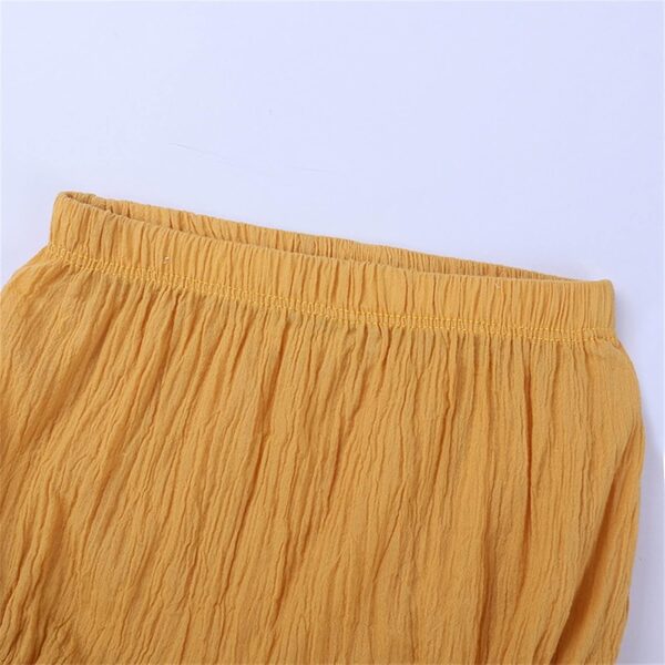 𝐁loomers for Baby Toddler Girl Boy Ruffle 𝐃iaper 𝐂overs Newborn Cotton Linen Cute Loose Harem Shorts Underwear Infant Solid Plain Summer Basic Shorts Stretchy Washable Reusable Cover - Image 4