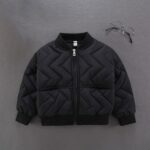 Toddler Baby Boys Winter Coat Thick Puffer Down Jacket Kids Baseball Jacket Varsit𝐲 Coat Zip up 𝐁omber Jacket - Image 4