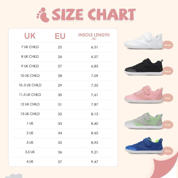 Boys Trainers Girls Barefoot Shoes Kids Wide Toe Breathable Walking Sneakers for School Running Outdoor Sports - Image 7