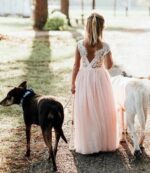 Beganly Toddler Girls Elegant Lace Straight Maxi Tulle Party Dresses V Back Flower Girl Dress - Image 3