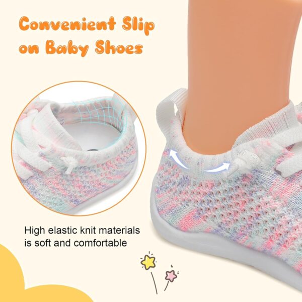 JIASUQI Baby Boys Girls Shoes Soft Breathable Baby First Walking Shoes Slip on Sneakers for Baby Toddler - Image 3