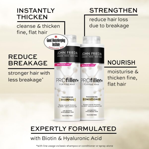 John Frieda ProFiller+ Thickening Shampoo and Conditioner 500ml Duo Pack - Image 3