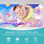 Baby Bath Mat for Tub Non Slip-40 X 16 Inch Extra Long Kids Bathtub Mat Non Slip, Upgrade Bath Tub Shower Mat Anti Slip with Suction Cups & Drain Holes for Bathroom, Machine Washable,Rainbow Unicorn - Image 3