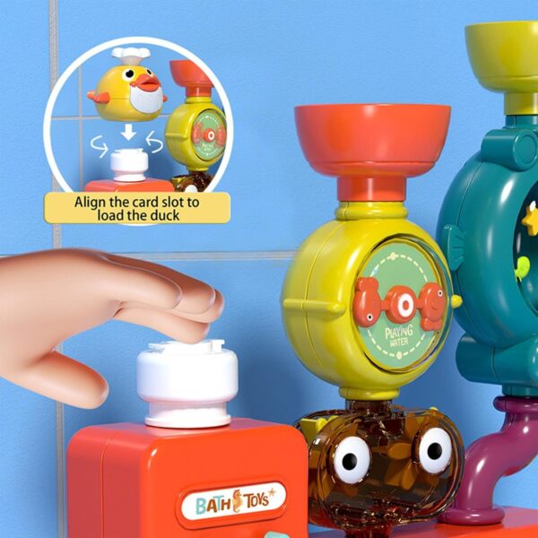 Bath Toys for Kids, Plumbing System Bathtub Water Toy, 11.02x2.95x12.4 inches, Educational Toy with Pipes & Valves, Interactive Sensory Shower Game for Boys, Girls Over 3 Years Old - Image 8